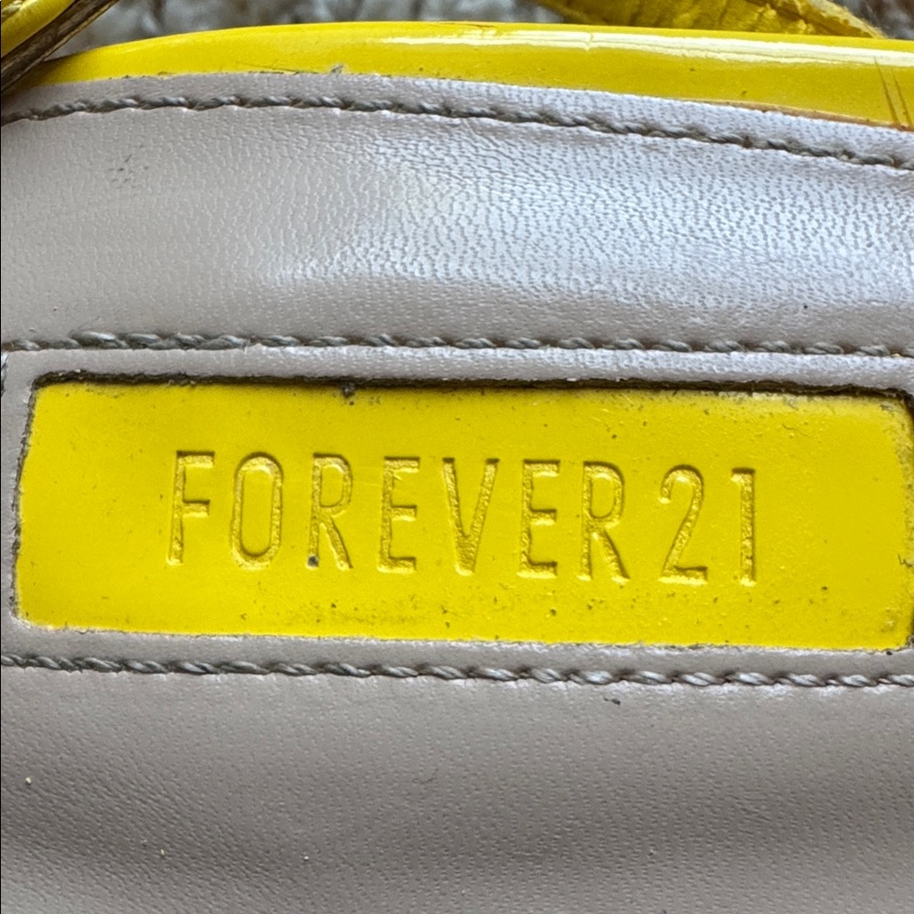 Forever 21 Vibrant Yellow Strappy Sandals - Picture 4 of 6